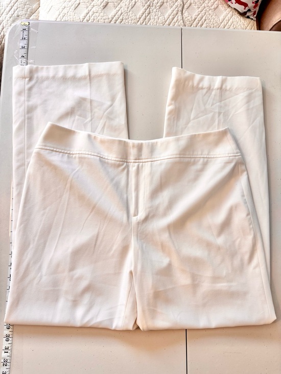 Coldwater Creek Pants - Coldwater Creek Natural Fit White Size 16 Straight-Leg Ponte Pants Lined Capsule